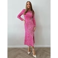 thumbnail image 2 of Vestido de otoño con lentejuelas nuevo de Bornladies, vestido de noche de diseño para mujer, elegante vestido de fiesta largo adelgazante con mangas largas y estilo elegante para mujer, 2 of 4