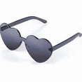 thumbnail image 1 of Protective Glass Transparent Gray - Heart-Shaped Sunglasses Party Glasses, 1 of 4