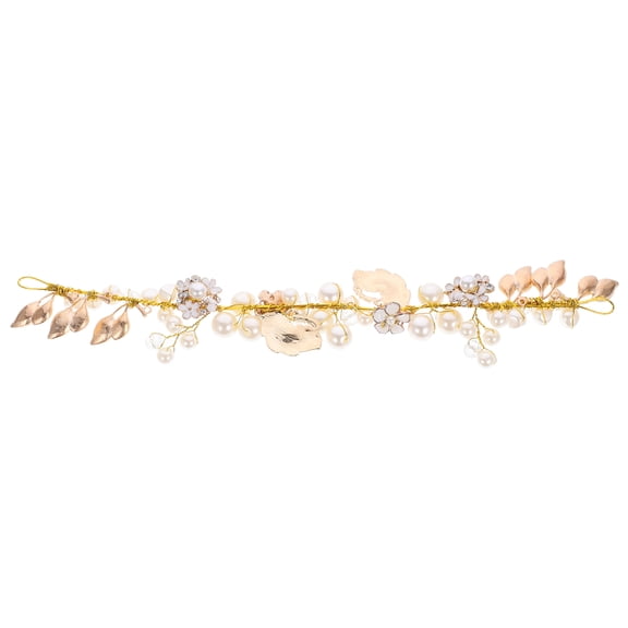 Tineasur Wedding Headband with Golden Leaf Design Perfect for Formal Events