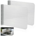 thumbnail image 2 of 2Pcs Side Splash Guards for Sink, Stainless Steel Guard Fences with Screws, Sink Splash Protectors for Home Kitchen Restaurant, 2 of 6