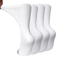 thumbnail image 3 of AMITOFO Non-Binding Diabetic Socks with Anti-Slip Grips,4 Pairs Loose Fit Cotton Crew Socks for Men and Women,Comfort and Safe Gripper Socks for Elderly,White, 3 of 9