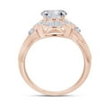 thumbnail image 4 of 1 3/4 Ct Round Cut Lab Created Moissanite Diamond Halo Engagement Wedding Ring In 14K Rose Gold Over Sterling Silver(G-H Color,VVS1 Clarity,1.75 Cttw)-5, 4 of 7