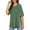 3990-Green, variant on Plus Size Tops for Women 3X Short Sleeve T Shirts Basic V Neck Summer Black Blouses Casual Loose Fit Solid Color Tunics 3XL 22W 24W