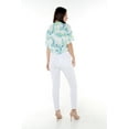 thumbnail image 5 of Women's Hawaiian Tie Front Crop Top Aloha Shirt in Orchid Breeze White L, 5 of 5