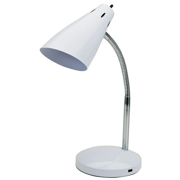 V-Light LED Gooseneck Desk Lamp 15" White/Chrome (SVCA150002W)