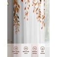 thumbnail image 6 of Orange Eucalyptus Sheer Curtains 84 Inch Length 2 Panels Set, Fall Weeping Botanical Leaf Watercolor Voile Window Treatment Rod Pocket Curtains Sheers Drapes for Bedroom/Living Room/Kitchen 52"x84"x2, 6 of 7