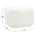 thumbnail image 3 of SAFAVIEH Couture Samuels Modern Boucle Ottoman, Ivory, 3 of 10