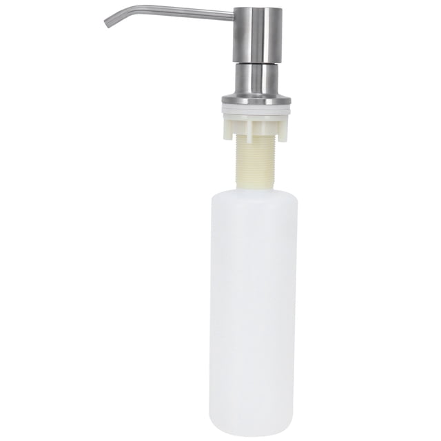 Dispensador de jabón para fregadero de cocina, organizador de botellas con bomba de loción reutilizable recargable cepillado