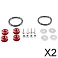 thumbnail image 1 of 2xSet Parachoques de Aluminio Sujetadores de Liberación Rápida Accesorios Exteriores Universales Rojo 2 piezas, 1 of 8