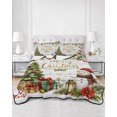 thumbnail image 2 of Twin XL Quilt Bedding Set, Merry Christmas Reversible Summer Quilt 3 Pieces, Xmas Tree Snowman Eucalyptus Wood Lightweight Bedspreads Coverlets with 2 Pillow Shams for All Seasons, 2 of 5