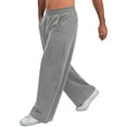 thumbnail image 5 of Havenre Men's Yoga Sweatpants Open Bottom Lightweight Sweat Pants Drawstring Elastic Waist Comfy Athletic Lounge Pants with Pockets Gray L, 5 of 9