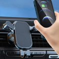 thumbnail image 2 of Universe-Soporte de gravedad para coche, rejilla de ventilación de aire estable, antivibración, GPS, soporte de teléfono móvil para IPhone 14 Y Samsung"Black" Fivean Soporte para teléfono de coche, 2 of 2