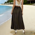 thumbnail image 4 of VBVC Women's Striped Chiffon Maxi Skirt,Ladies Lightweight Long Skirt,Summer Dressy Work Skirt For Women,Black,S-2XL, 4 of 7