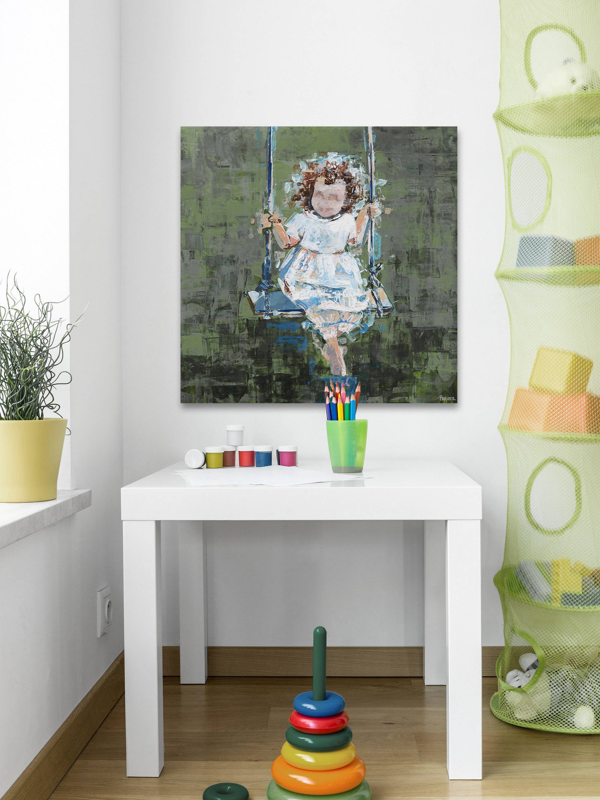 Parvez Taj Happy Swing Canvas Wall Art