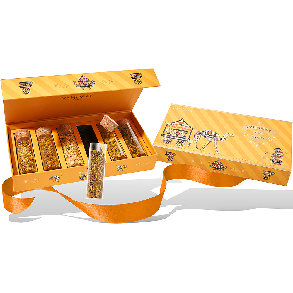 VAHDAM Turmeric Tea Tales 6 Superfood Tea Blends In Beautiful Tea vahdam-turmeric-tea-tales-6-superfood-tea-blends-in-beautiful-tea