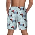 thumbnail image 2 of Lsque Mens Swim Trunks Dachshund Dog Puppy Pattern - Bathing Suit Compression Liner - Beach Swim Shorts Swimwear - (S-3XL) - Stretch Quick Dry -Large, 2 of 9
