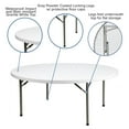thumbnail image 2 of 72'' Round Granite White Plastic Folding Table, 2 of 9