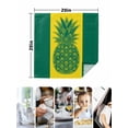 thumbnail image 4 of Pineapple Cloth Napkins Set of 8 Reusable Dinner Napkins, Boho Tropical Dark Green Yellow Stripe Summer Cocktail Napkin Washable Table Napkins for Wedding/Holiday Party/Baby Shower 20"x20", 4 of 7