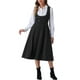 thumbnail image 2 of Vestido Pinafore Vintage INSPIRE CHIC para mujer con encaje, tirantes y botones, vestido midi con bolsillos XL negro, 2 of 6