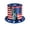 B, variant on HTQWLP 4th of July USA Flag Uncle Sam Top Hat, Patriotic Stars & Stripes Costume Hat for 4th of July, Independence Day Party Accessory
