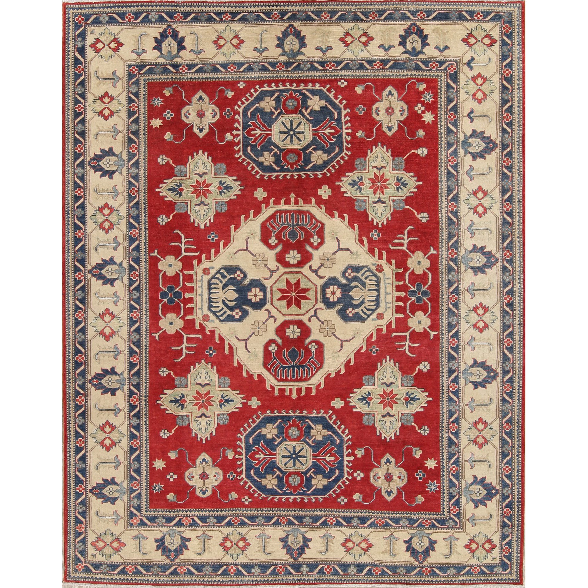 Geometric Kazak Pakistan Wool Area Rug Handmade Living Room Carpet 9x11 Walmart Canada