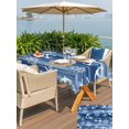 thumbnail image 5 of Outdoor Tablecloth with Umbrella Hole for Patio/Picnic/Party/Camping, Navy Blue Anchor Nautical Waterproof Table Cloth Rectangle Table Cover Washable, Coastal Rudder Beach (60"x 120"), 5 of 9