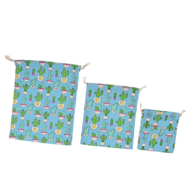 Cotton Draw string Bolsa de almacenamiento Zapatos de juguete Bolsas de lavandería Home Travel # 4 Sunnimix Organizador del hogar