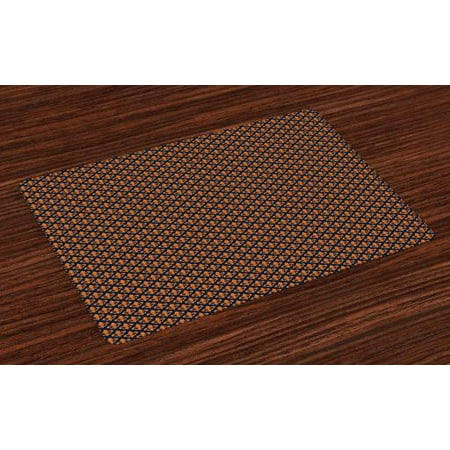 Fleur De Lis Placemats Set Of 4 Orange Ancient Heraldry Symbol