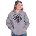thumbnail image 4 of Definitely Dominican Cute Flag Love Zip Hoodie Sweatshirt Women Brisco Brands X, 4 of 5