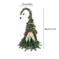 thumbnail image 3 of Small Christmas Tree for Tabletop, 16 Inch Artificial Mini Christmas Tree Decorations with Wooden Stand, Xmas Ornaments Indoor Home Holiday Decor (1 Pack, D), 3 of 6