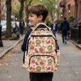 thumbnail image 5 of FKELYI Kids Backpack 17 Inch Spacious Schoolbag with Multi-Pockets for Elementary Student Portable School Bookbag Casual Daypack Flower Capybara Love Print Knapsack, 5 of 7
