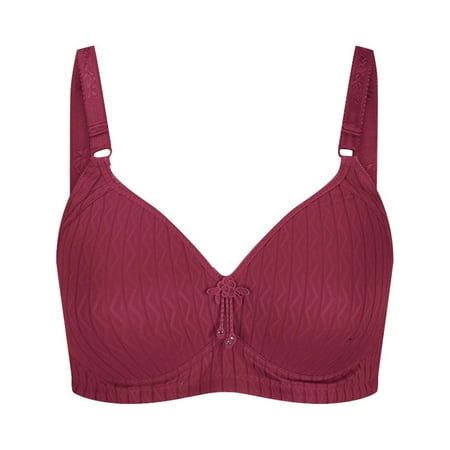 amkenre Sports Bras Women Deep V-Neck Wirefree Traceless Gathered Cups No Underwire Bra Solid Color Trendy Supersoft Minimizer Underwire Sleepwear Everyday Bra Sale