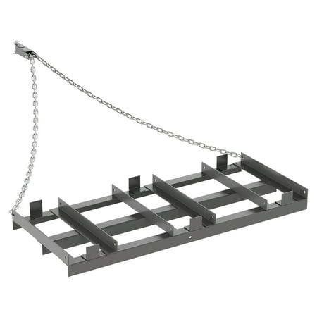 Drag Harrow 4 ft Heavy Duty Tow Behind Drag Harrow with 72 in Chain Driveway Grader Landscape Rake for ATV UTV Tractor Mower Tow Behind Yard Lawn Smoothing Instrument Gray | 48*20 feet