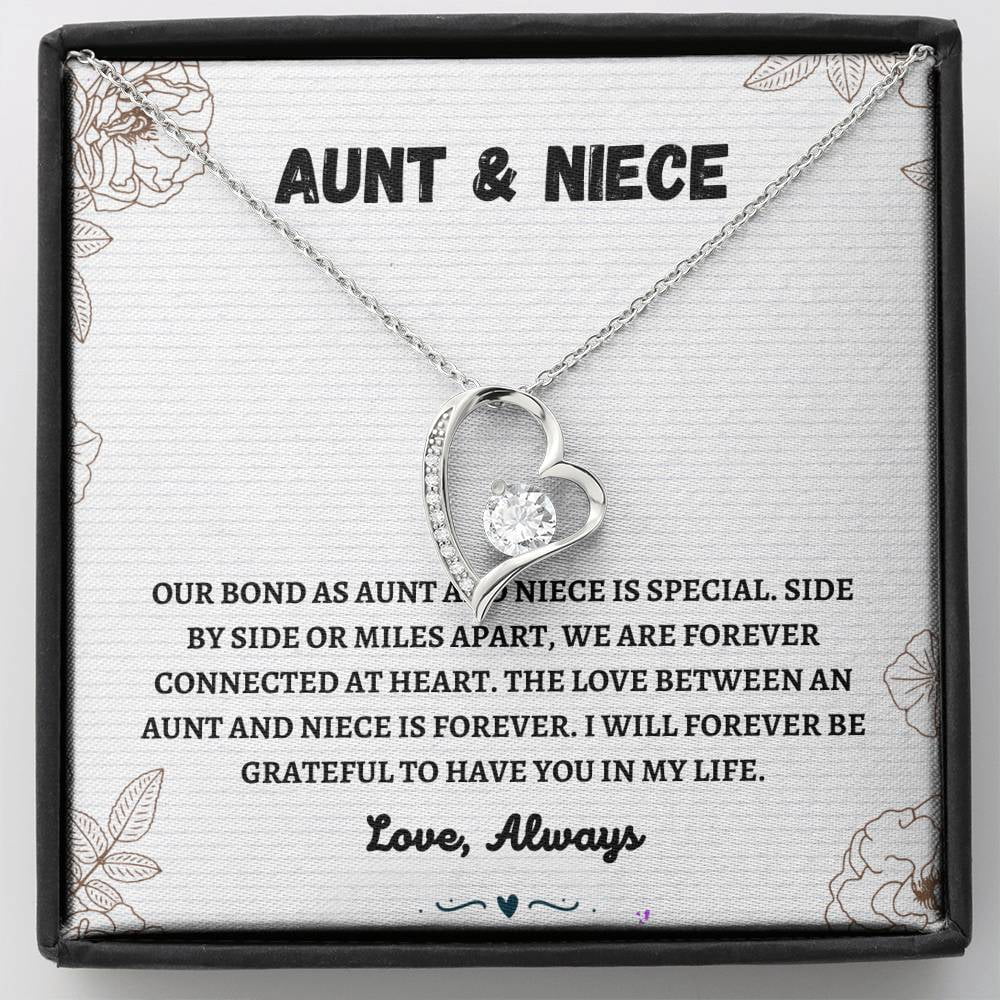 Aunt and Niece Gift - Forever Love Necklace, Gift for Aunt, Gift For Niece,  Aunt Birthday, Christmas Card for Aunt, Auntie Gift, Niece Birthday, Best  Aunt - Walmart.com
