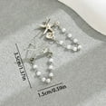 thumbnail image 5 of Shell Starfish Earrings for Women Ocean Starfish Pearl Chain Tassel Drop Earring Gold Silver Sea Shell Dangle Stud Earrings Dainty Tiny Ear Jewelry Gift, 5 of 5