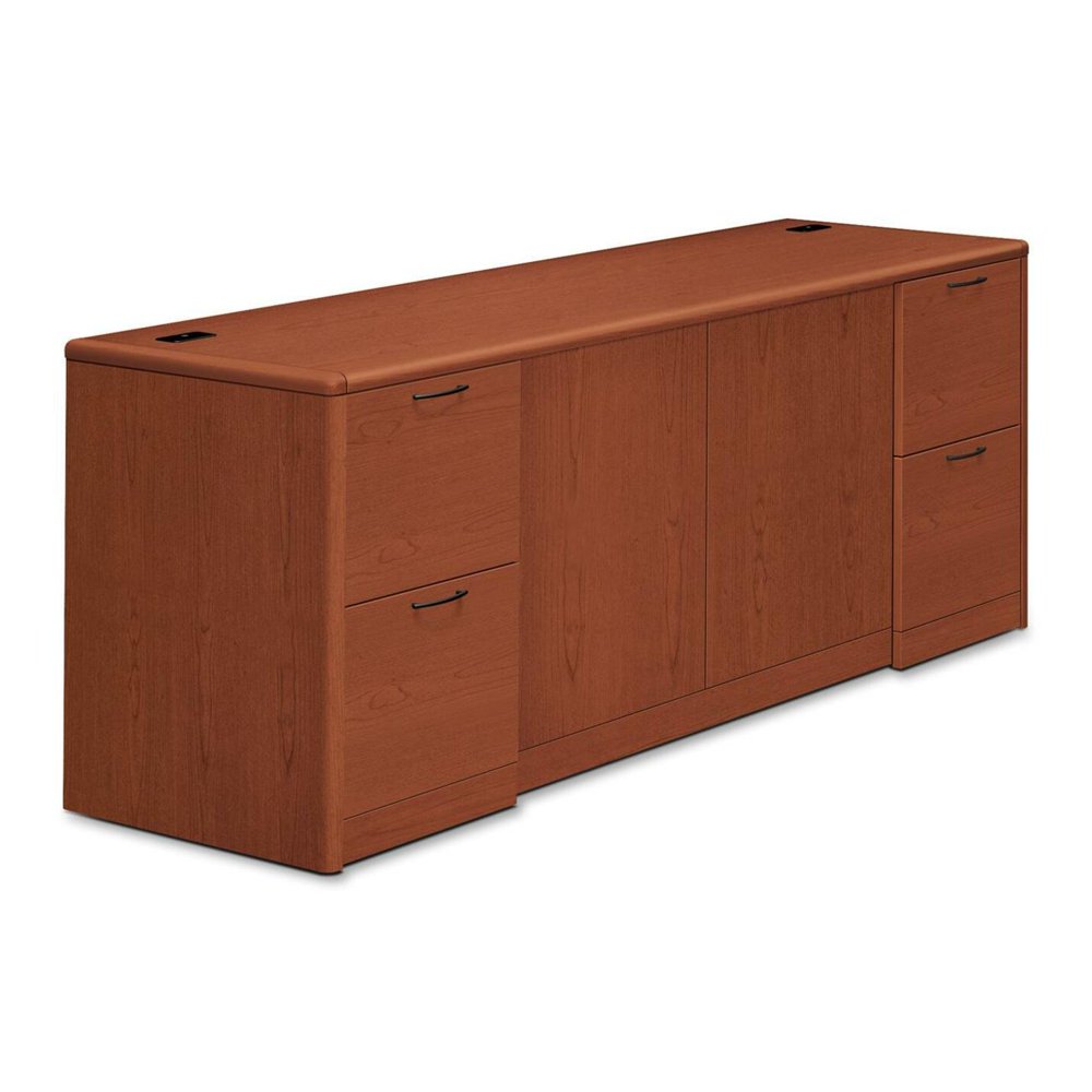 HON 10700 Series Credenza with Doors & File Pedestals, 4Drawer