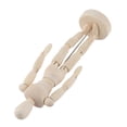 thumbnail image 4 of Wooden Manikin Unfinished Jointed Mannequin Poseable with Base Perfect for Home Decoration 8 Inch, 4 of 5