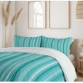 thumbnail image 6 of Ambesonne Aqua Duvet Cover Sets, Ocean Inspired Blue Lines, 2-Queen, Turquoise Pale Blue, 6 of 7