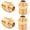 4 Pack Brass, variant on 4 Pack Faucet Supply Line Adapter 1/2 to 3/8 Brass Compression Fitting Plumbing Water Hose Reducer