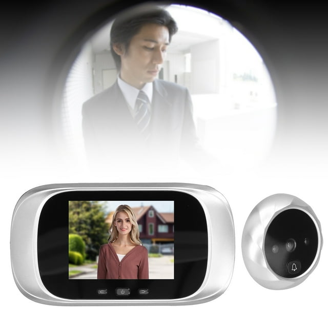 Video , Low Power Consumption Function Door Viewer Simple Operation Infrared Night Vision Mode For House Guests For Home Use Silver