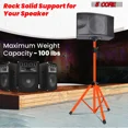 thumbnail image 5 of 5Core Speaker Stand Tripod Tall Adjustable 72 Inch DJ Studio Monitor Stands Pole Mount ORANGE, 5 of 12