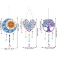 thumbnail image 4 of 1 Acrylic Double-sided Super Flash Crystal Diamond Painting Captures Scenery Sun Moon Heart Tree Pattern DIY Wind Chimes, 4 of 5