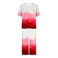 thumbnail image 4 of Blouses pour Femmes, Blouse Décontractée pour Femmes à Col Rond et Manches Courtes, Pantalon de Mode, Ensemble de Pyjama, 4 of 4