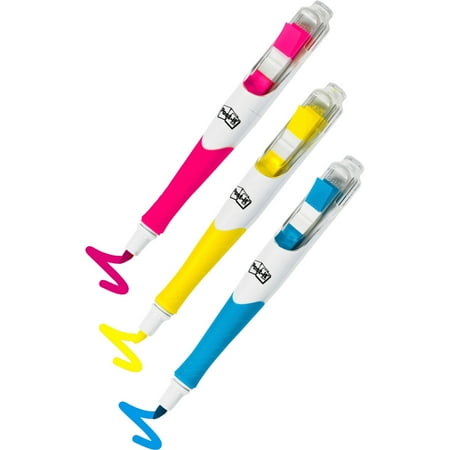Post-it®, MMM689HL3, Flags and Highlighter Pens, 3 / Pack