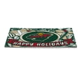thumbnail image 3 of Minnesota Wild 28" x 16" Happy Holidays Christmas Turf Door Mat, 3 of 3