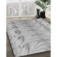 thumbnail image 3 of Ahgly Company Machine Washable Indoor Rectangle Transitional Platinum Silver Gray Area Rugs, 6' x 9', 3 of 7