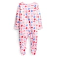 thumbnail image 2 of Wonder Nation Baby Boys or Girls Zip Front Footed Pajamas, Sizes Preemieie-6/9 Months, 2 of 3
