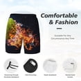 thumbnail image 3 of Fotbe Tennis Ball In Fire1 Traje de Baño para Hombre – Shorts de Natación de Secado Rápido con Forro y Bolsillos-XX-Large, 3 of 6
