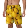 thumbnail image 2 of Gaeub Ripe Yellow Lemon Mens Swim Trunks Stretch Beach Shorts Quick Dry for Men Swim Shorts Swimwear with Pockets- 3X-Large, 2 of 9