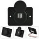 thumbnail image 5 of Zócalo dual del puerto USB, 3.1A Enchufe dual del cargador del puerto USB del ABS negro del coche 12V LED a prueba de agua, 5 of 5